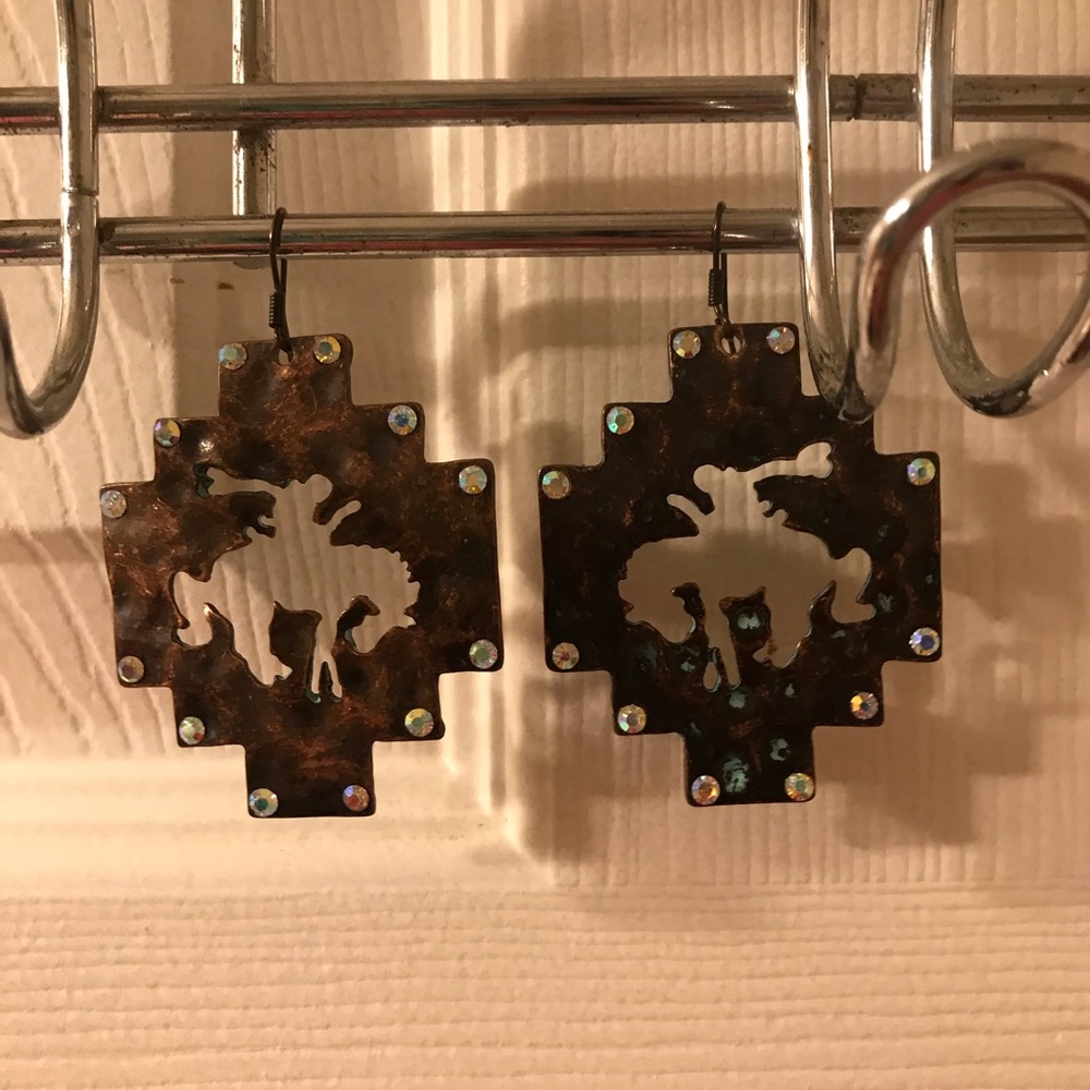 Hippie Cowgirl Bucking Horse Earrings